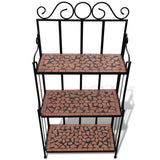 Mosaic Plant Stand Terracotta - Front View