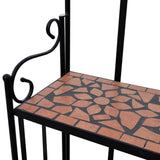 Mosaic Plant Stand Terracotta - Side View
