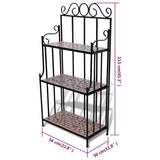 Mosaic Plant Stand Terracotta - 45-Degree Angle