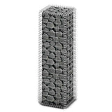 Gabion Basket with Lids Galvanised Wire 100x30x30 cm - Front View