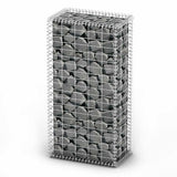 Gabion Basket with Lids Galvanised Wire 100 x 50 x 30 cm - Front View