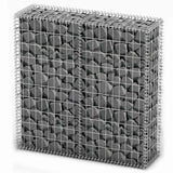 Gabion Basket with Lids Galvanised Wire 100 x 100 x 30 cm - Front View