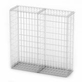 Gabion Basket with Lids Galvanised Wire 100 x 100 x 30 cm - Top-Down View