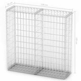 Gabion Basket with Lids Galvanised Wire 100 x 100 x 30 cm - Close-Up Angle