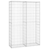 Gabion Basket with Lids Galvanised Wire 150x100x30 cm - Front View