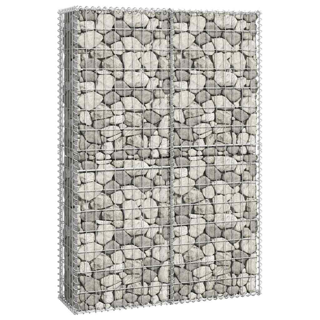 Gabion Basket with Lids Galvanised Wire 150x100x30 cm