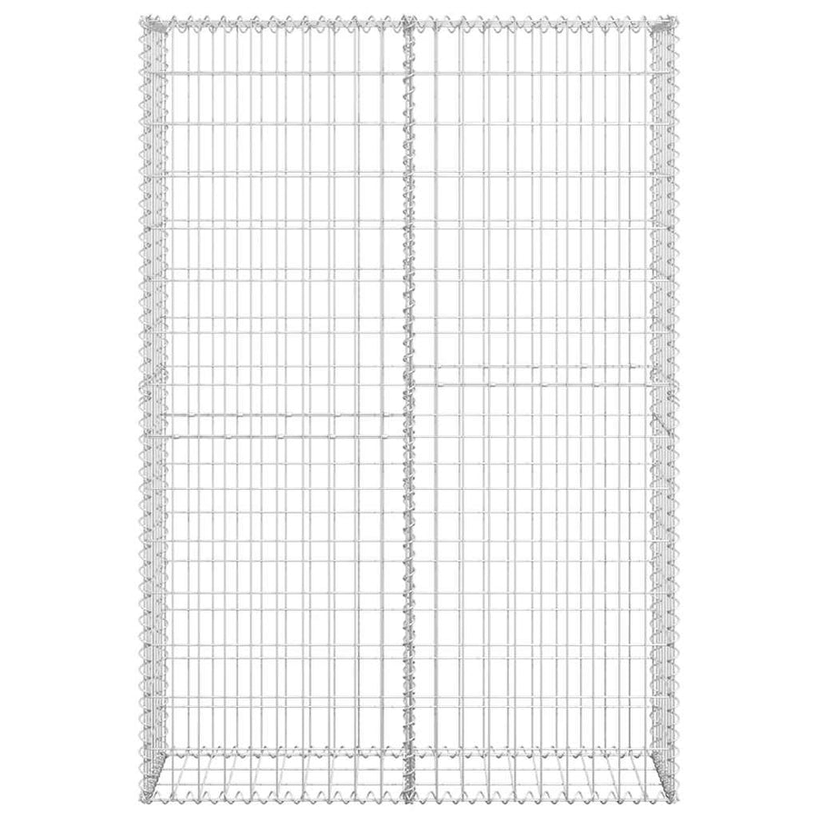 Gabion Basket with Lids Galvanised Wire 150 x 100 x 30 cm