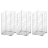 Gabion Set 3 pcs Galvanised Wire 25x25x50 cm