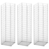 Gabion Set 3 pcs Galvanised Wire 25x25x100 cm - Front View