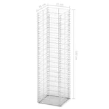 Gabion Set 3 pcs Galvanised Wire 25x25x100 cm - Top-Down View