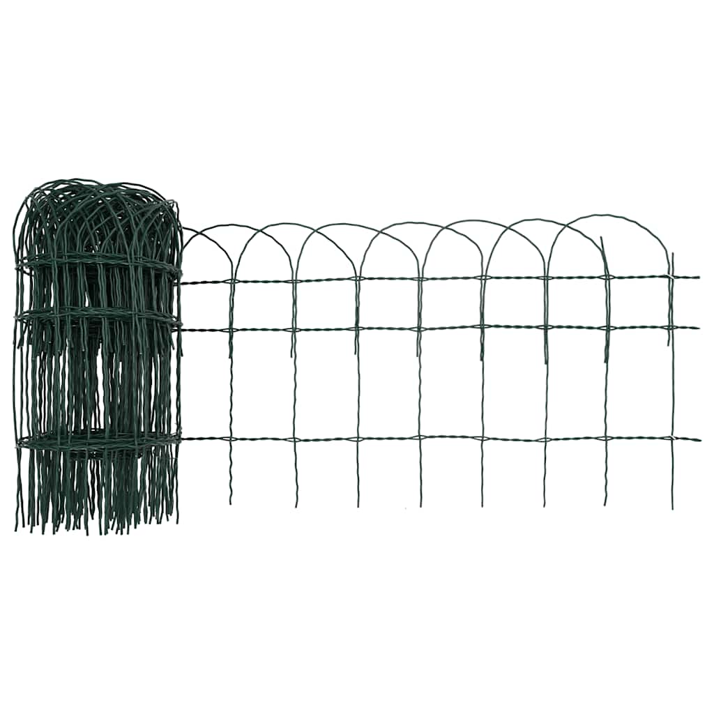 Garden Border Fence Powder-coated Iron 25x0.4 m
