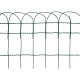 Garden Border Fence Powder-coated Iron 25x0.4 m - Rear View