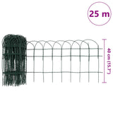 Garden Border Fence Powder-coated Iron 25x0.4 m - Close-Up Angle