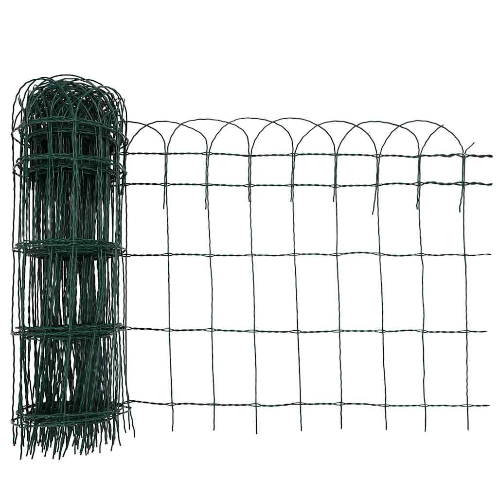 Garden Border Fence Powder-coated Iron 10x0.65 m