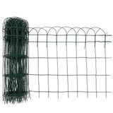 Garden Border Fence Powder-coated Iron 10x0.65 m - Top-Down View