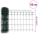 Garden Border Fence Powder-coated Iron 10x0.65 m - Close-Up Angle