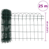 Garden Border Fence Powder-coated Iron 25x0.65 m - Close-Up Angle
