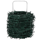 Barbed Wire Entanglement Wire Green Wire Roll 100 m - Front View