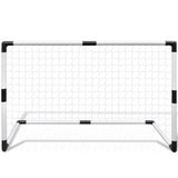 Mini Soccer Goals Post Net Set 2 pcs for Kids 91.5 x 48 x 61 cm - Side View