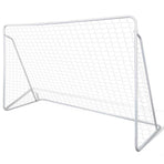 Soccer Goal Post Net Set Steel 240 x 90 x 150 cm High-quality