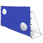 Soccer Goal with Aiming Wall Steel 240x92x150 cm High-quality