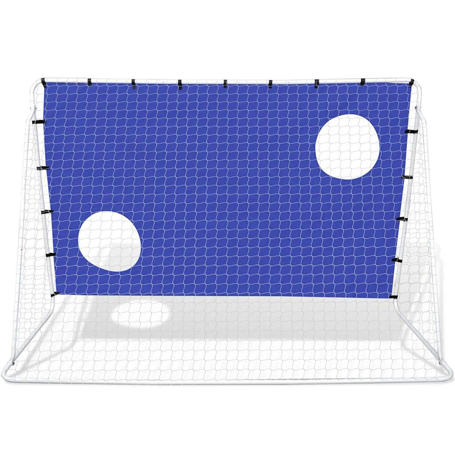 Soccer Goal with Aiming Wall Steel 240x92x150 cm High-quality