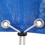 Pool Cover PE Rectangular 90 g/sqm 394 x 207 cm - Top-Down View