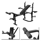 Folding Weight Bench Dumbbell Barbell Set Home Gym - Rear View