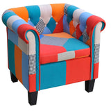 Armchair with Patchwork Design Fabric