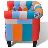 Armchair with Patchwork Design Fabric - Side View