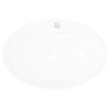 Luxury Ceramic Basin Oval with Overflow and Faucet Hole
