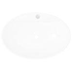 Luxury Ceramic Basin Oval with Overflow and Faucet Hole