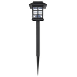 Outdoor Solar Lamp LED Light Set 12 pcs with Spike 8.6 x 8.6 x 38 cm - Front View