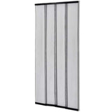 Insect Door Screen 4-Piece Mesh Curtain 220 x 100 cm Black Polyester