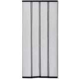 Insect Door Screen 4-Piece Mesh Curtain 220 x 100 cm Black Polyester