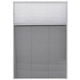 Insect Plisse Screen Window Aluminium 160 x 80 cm with Shade - Front View