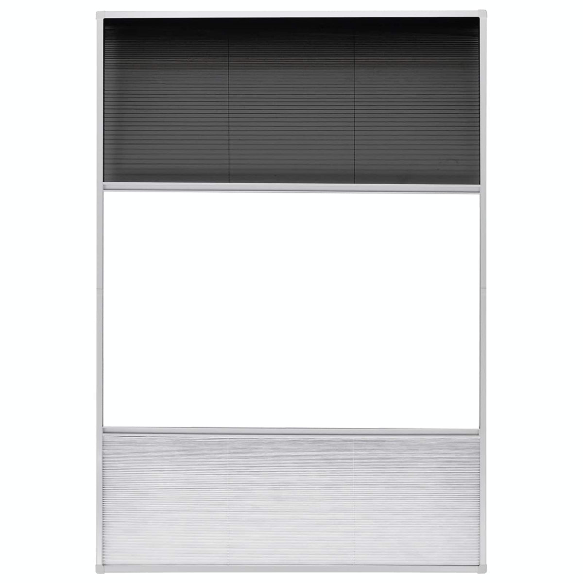 Insect Plisse Screen Window Aluminium 160 x 80 cm with Shade