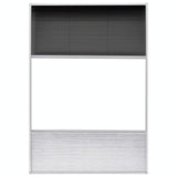 Insect Plisse Screen Window Aluminium 160 x 80 cm with Shade - Side View
