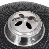 Kamado Barbecue Grill Smoker Ceramic 33 cm - Close-Up Angle