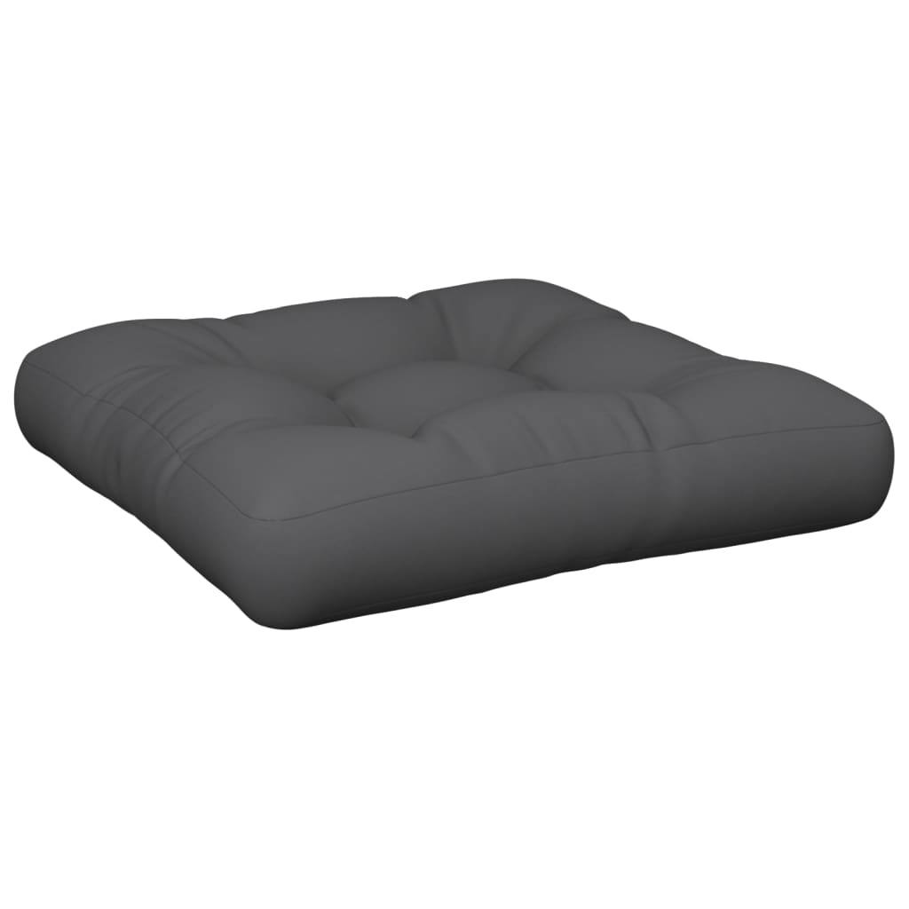 Pallet Cushion 50x50x12 cm Grey Fabric