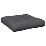 Pallet Cushion 50x50x12 cm Grey Fabric