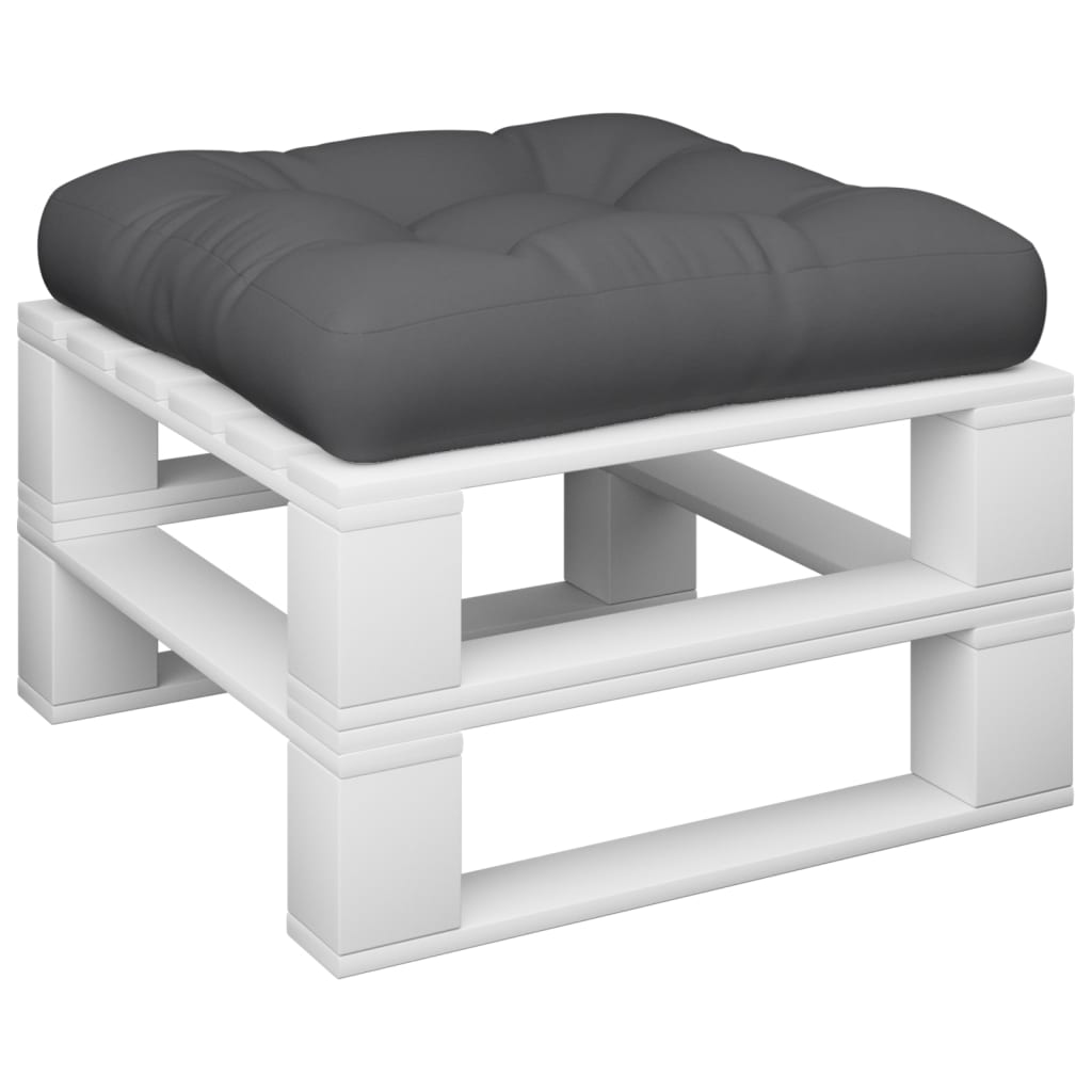 Pallet Cushion 50x50x12 cm Grey Fabric