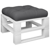 Pallet Cushion 50x50x12 cm Grey Fabric