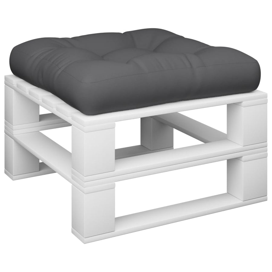 Pallet Cushion 50x50x12 cm Grey Fabric