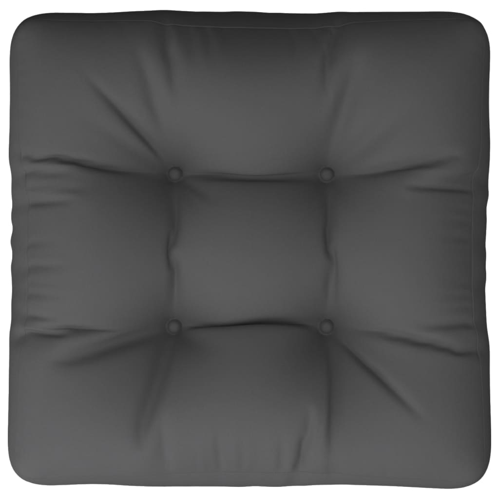 Pallet Cushion 50x50x12 cm Grey Fabric