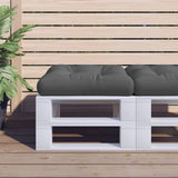 Pallet Cushion 50x50x12 cm Grey Fabric