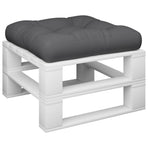 Pallet Cushion 60x60x12 cm Grey Fabric