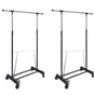 Adjustable Clothes Racks 2 pcs 1 Hanging Rail