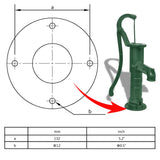 Garden Water Pump with Stand Cast Iron - Close-Up Angle