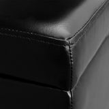 Long Storage Bench Wood Black - 45-Degree Angle